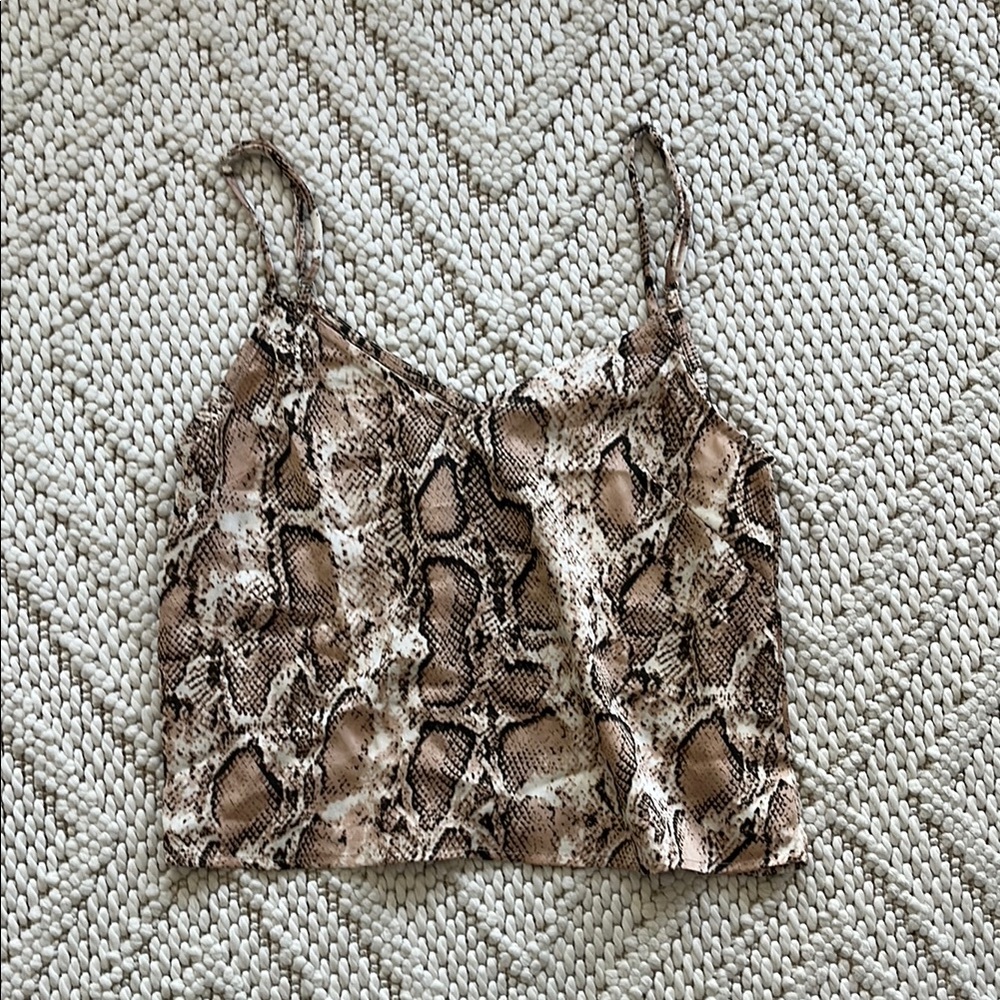 Snake Print Crop Top